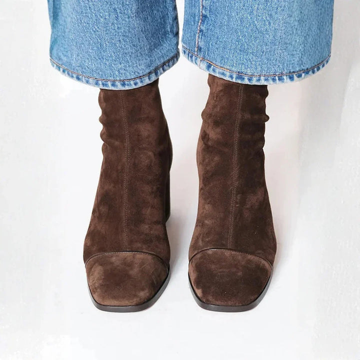 Isara - Botines elegantes de tacón cuadrado