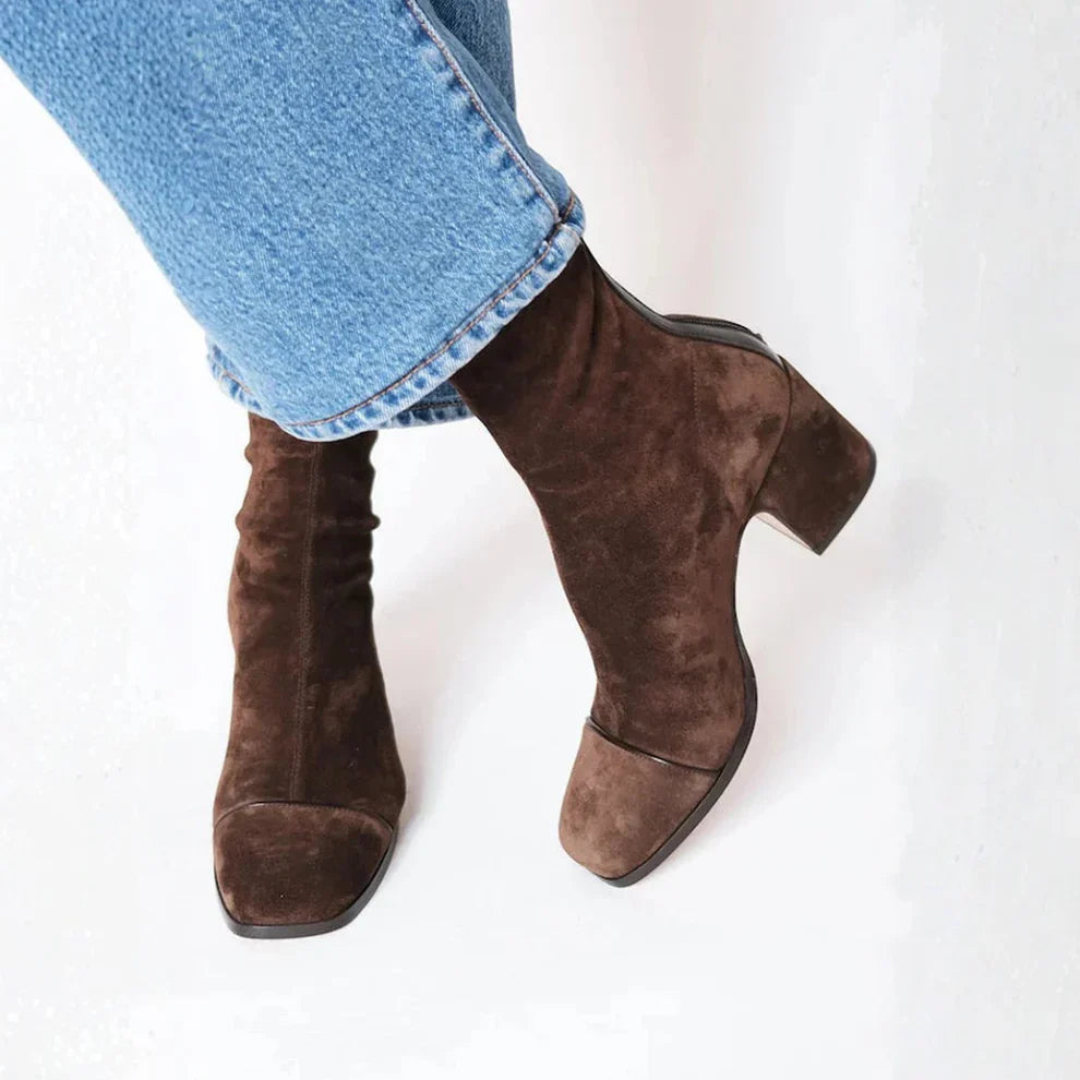 Isara - Botines elegantes de tacón cuadrado