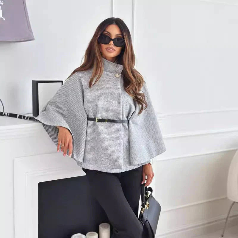 Lea - Chaqueta elegante con cinturón y diseño de mariposa