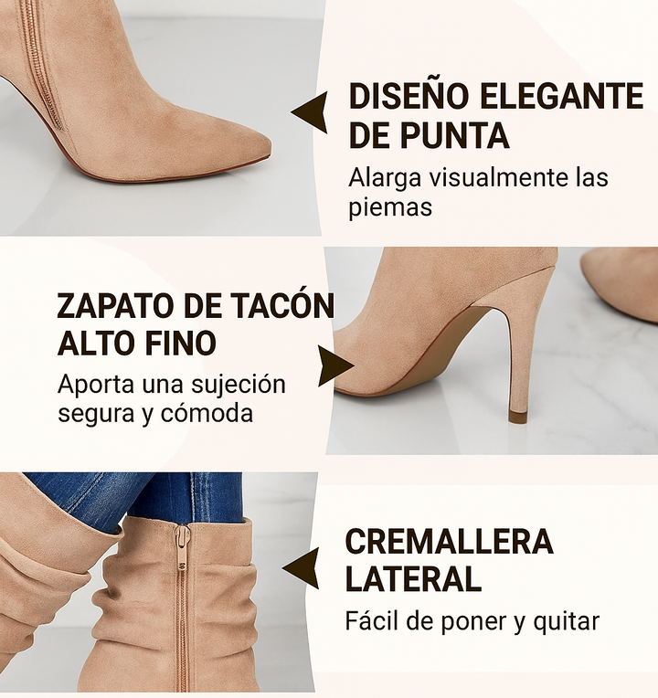 Catalina | Botines de tacón fino con punta