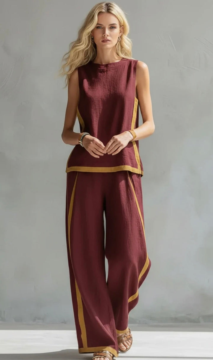 Leila | Conjunto Elegante en Algodón y Lino