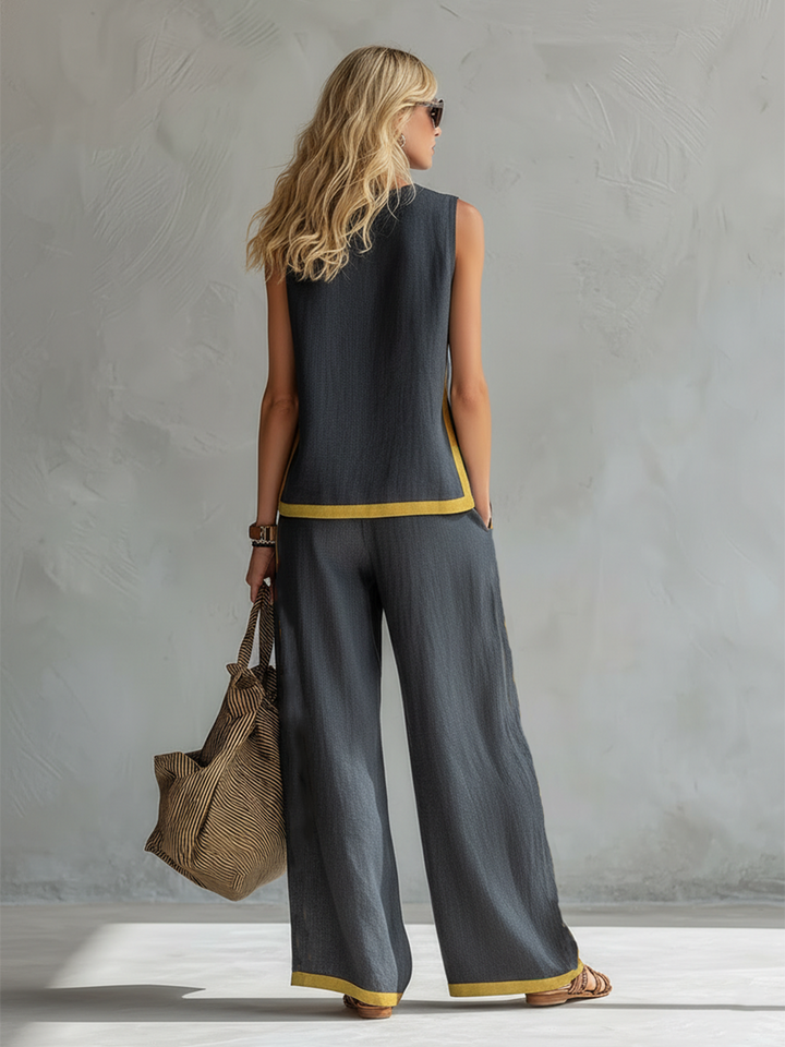 Leila | Conjunto Elegante en Algodón y Lino
