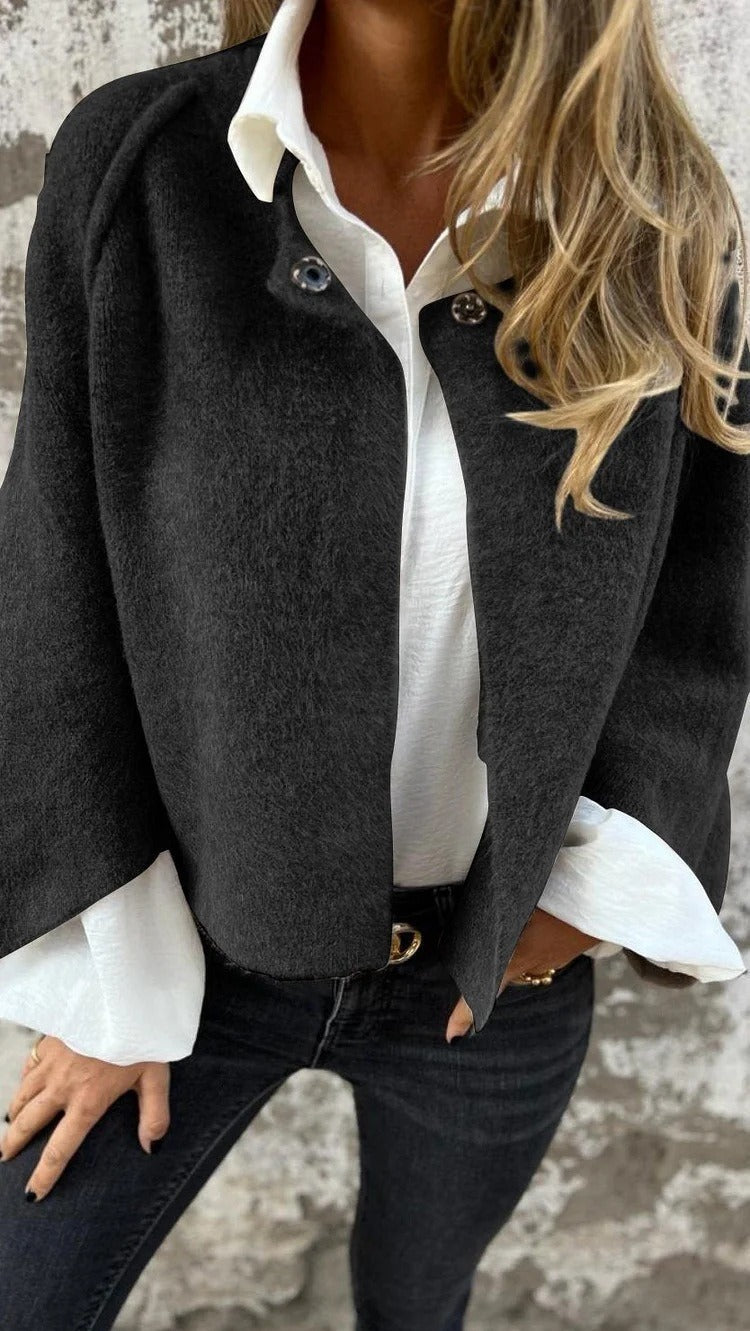 Elvira - Chaqueta suave de cuello redondo