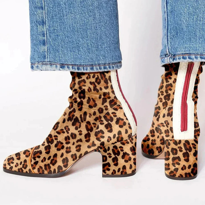 Isara - Botines elegantes de tacón cuadrado