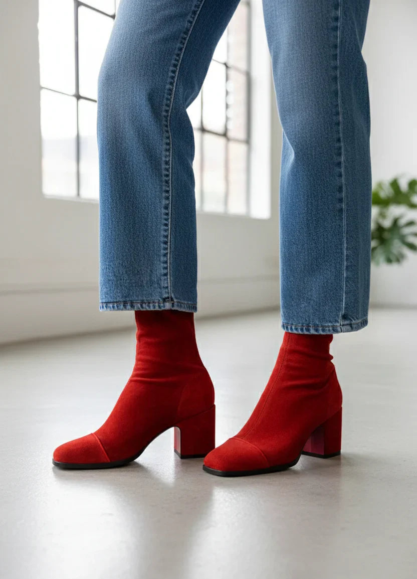 Isara - Botines elegantes de tacón cuadrado