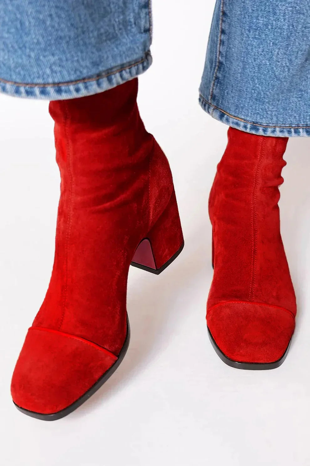 Isara - Botines elegantes de tacón cuadrado