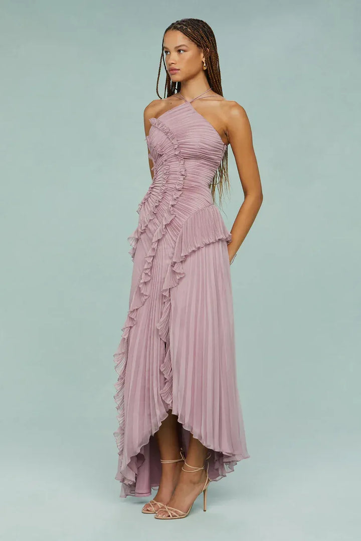 Isadora - Vestido largo cruzado con estampado romántico