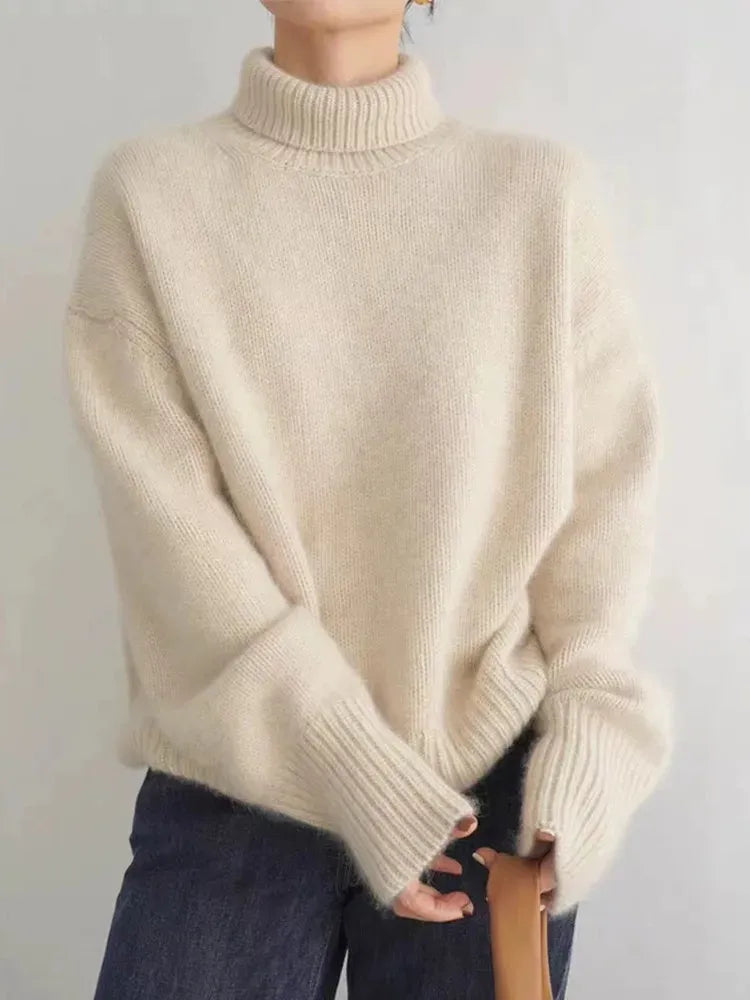 Elena - Jersey de cuello alto elegante