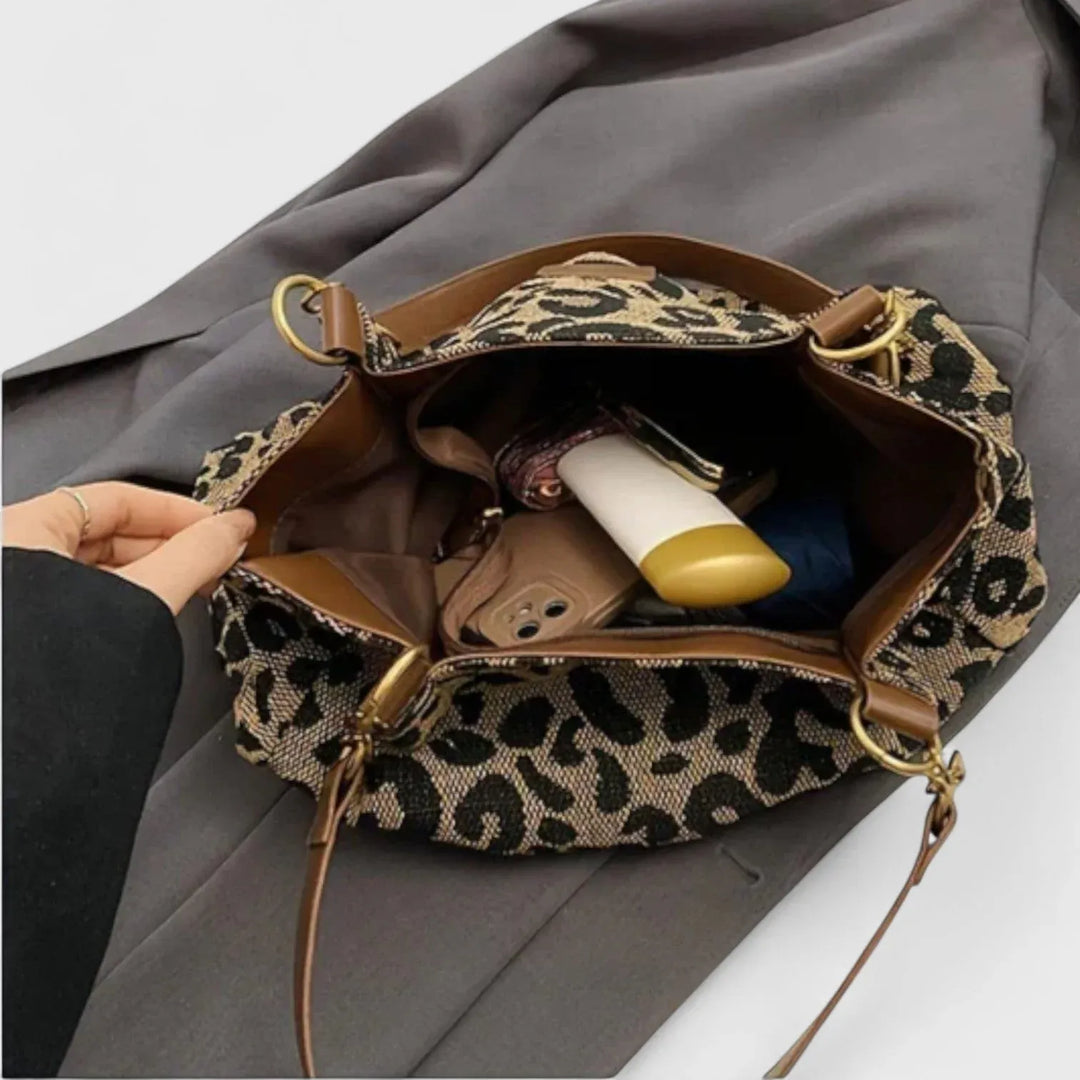 Valeria - Bolso con elegante estampado de leopardo