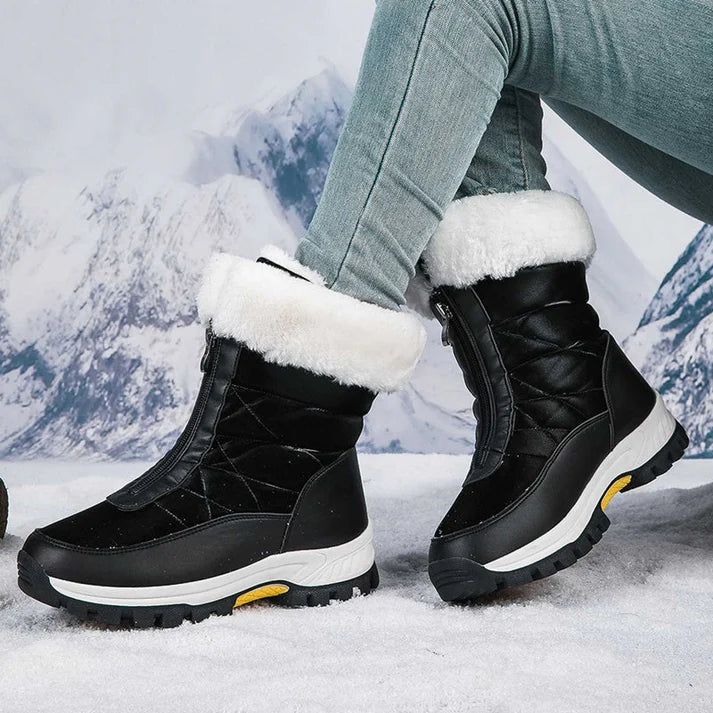 Elena - Botas de invierno cálidas con cremallera